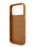 Karl Lagerfeld для iPhone 17 Pro Max чехол PU leather Autograph Metal logo & Gold camera Hard Brown