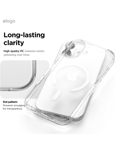 Elago для iPhone 17 чехол Magnetic HYBRID Clear (MagSafe)