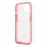 Чехол Ferrari Italia stripe Hard Transparent для iPhone 13, красная рамка