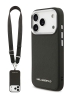 Karl Lagerfeld для iPhone 17 Pro Max чехол Crossbody Saffiano Metal Cam Hard + Strap Black (MagSafe)
