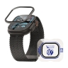 BlueO стекло для Apple Watch Ultra 1/2/3 49 mm, Sapphire Glass + Titanium Frame Black Titanium