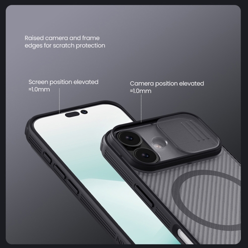 Nillkin для iPhone 17 чехол CamShield Pro Magnetic Transparent Black