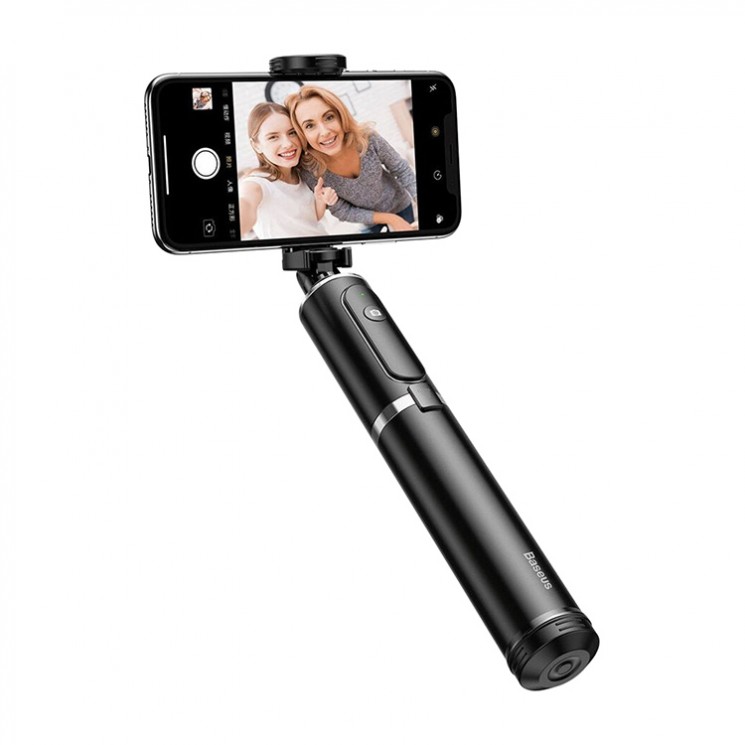 Монопод-штатив Baseus Fully Folding Selfie Stick с пультом Bluetooth, черный/серебристый