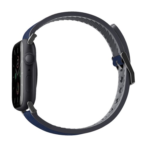 Кожаный ремешок Uniq Straden Waterproof для Apple Watch 49-46-45-44 мм, синий