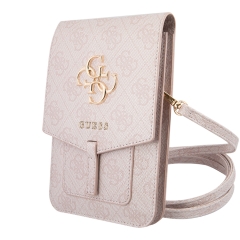 (Уценка) Сумка Guess Wallet Bag 4G Big metal logo для смартфонов, розовая