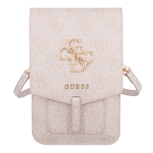 (Уценка) Сумка Guess Wallet Bag 4G Big metal logo для смартфонов, розовая