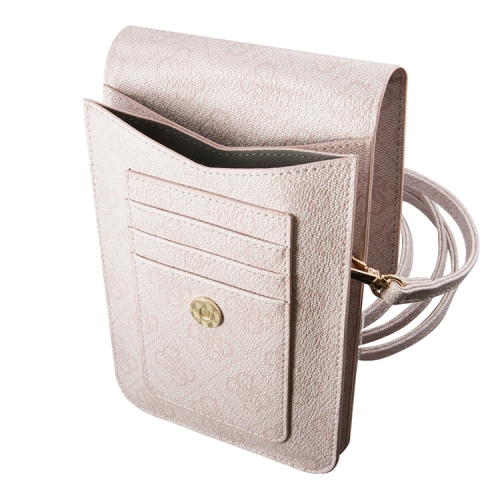 (Уценка) Сумка Guess Wallet Bag 4G Big metal logo для смартфонов, розовая