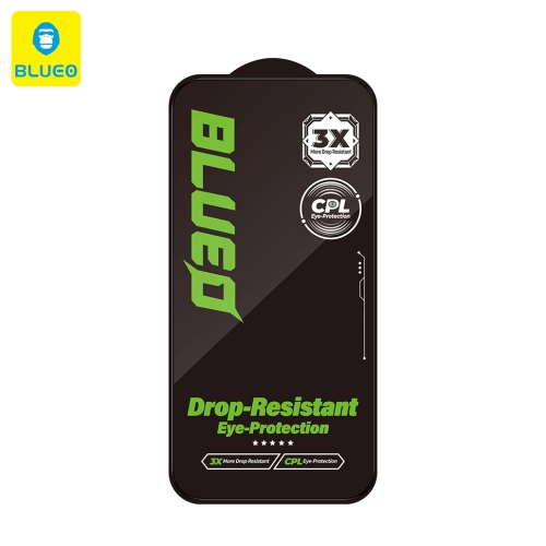 BlueO стекло для iPhone 18 Pro Max/17 Pro Max/16 Pro Max, Drop-resistant Eye protect HD Black +inPro