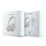 Guess наушники беспроводные накладные Bluetooth HP ENC Rectangle Satined PU Script Metal Logo White