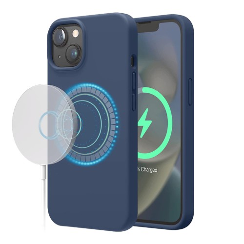 Чехол Elago MagSafe Soft Silicone для iPhone 14 Plus, синий