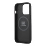 Чехол BMW M-Collection PU Carbon Hard Tricolor line для iPhone 13 Pro Max, черный (MagSafe)