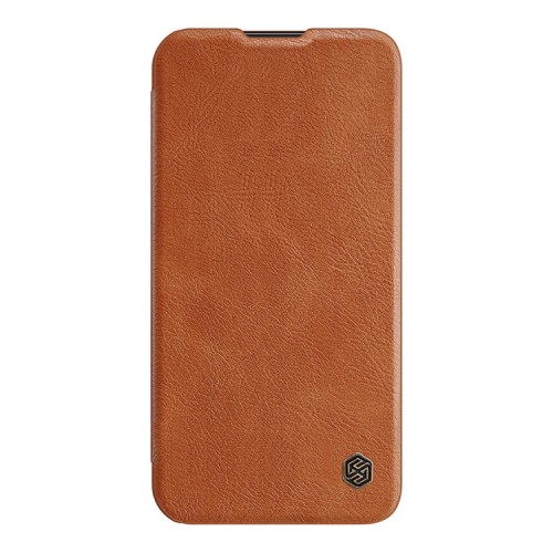 Чехол Nillkin Qin Pro для iPhone 14 Pro Max, коричневый