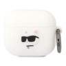 Чехол Lagerfeld Silicone case with ring NFT 3D Choupette для Airpods 3 (2021), белый