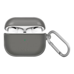 Чехол Uniq Glase с карабином для AirPods 3 (2021), Smoke grey