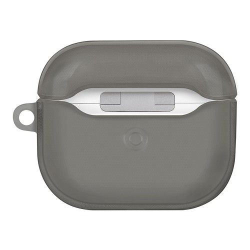 Чехол Uniq Glase с карабином для AirPods 3 (2021), Smoke grey