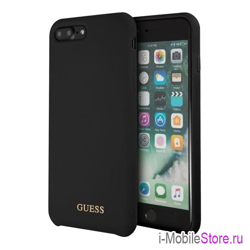 Чехол Guess Silicone для iPhone 7 Plus/8 Plus, черный