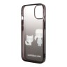 Чехол Lagerfeld Karl & Choupette Hard Gradient для iPhone 14 Plus, черная рамка