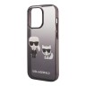 Чехол Lagerfeld Karl & Choupette Hard Gradient для iPhone 14 Pro Max, черная рамка
