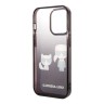 Чехол Lagerfeld Karl & Choupette Hard Gradient для iPhone 14 Pro Max, черная рамка