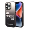 Чехол Lagerfeld Karl & Choupette Hard Gradient для iPhone 14 Pro Max, черная рамка