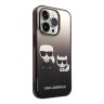 Чехол Lagerfeld Karl & Choupette Hard Gradient для iPhone 14 Pro Max, черная рамка