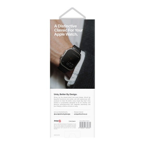 Ремешок Uniq OSTA Steel Strap для Apple Watch 49-46-45-44 мм, черный