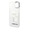 Karl Lagerfeld для iPhone 15 чехол PC/TPU NFT Karl & Choupette Hard Glitter Transparent