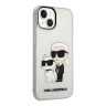 Karl Lagerfeld для iPhone 15 чехол PC/TPU NFT Karl & Choupette Hard Glitter Transparent