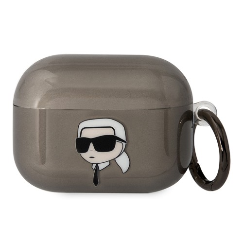 Karl Lagerfeld для Airpods Pro чехол TPU with ring NFT Karl Translucent Black