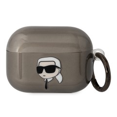 Karl Lagerfeld для Airpods Pro чехол TPU with ring NFT Karl Translucent Black