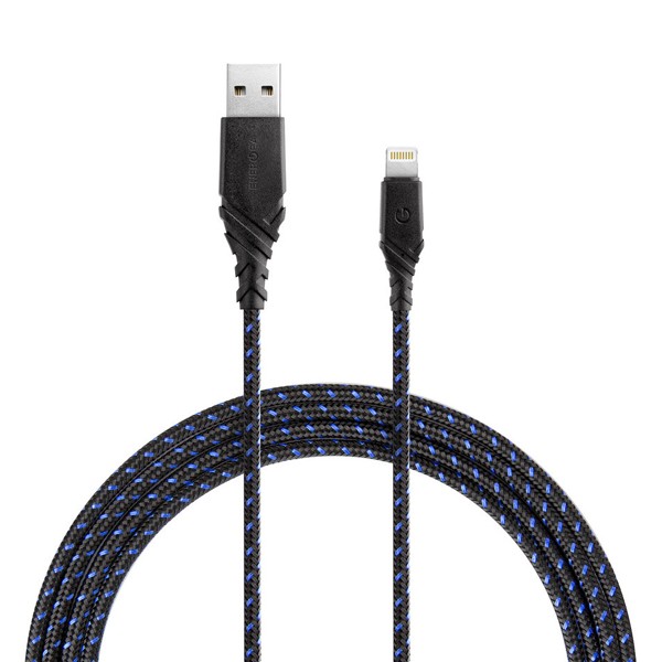 EnergEA NyloGlitz MFi Lightning/USB-A (1.5 м), синий CBL-NG-BLU150