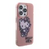 Hello Kitty для iPhone 15 Pro чехол PC/TPU Graffiti Guitar Hard Pink