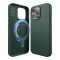 Elago для iPhone 15 Pro Max чехол PU Leather Midnight Green (MagSafe)