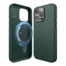 Elago для iPhone 15 Pro Max чехол PU Leather Midnight Green (MagSafe)