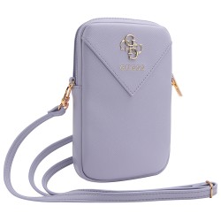 Guess для смартфонов сумка Wallet Zipper Pouch PU Grained leather 4G metal logo Purple