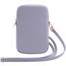 Guess для смартфонов сумка Wallet Zipper Pouch PU Grained leather 4G metal logo Purple