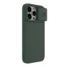 Nillkin для iPhone 15 Pro Max чехол CamShield Silky Magnetic Silicone Mist Green (magsafe)