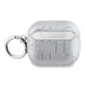 Karl Lagerfeld для Airpods 3 чехол PU Saffiano Monogram with ring NFT Metal Head Choupette Silver