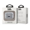 Karl Lagerfeld для Airpods 3 чехол PU Saffiano Monogram with ring NFT Metal Head Choupette Silver
