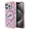 Karl Lagerfeld для iPhone 15 Pro Max чехол PC/TPU Monogram NFT Karl & Choup Metal Cam Hard Pink (MagSafe)