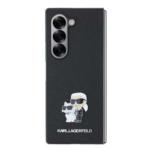 Karl Lagerfeld для Galaxy Z Fold 6 чехол PU-кожа Saffiano Karl&Choupette метал.значок, черный