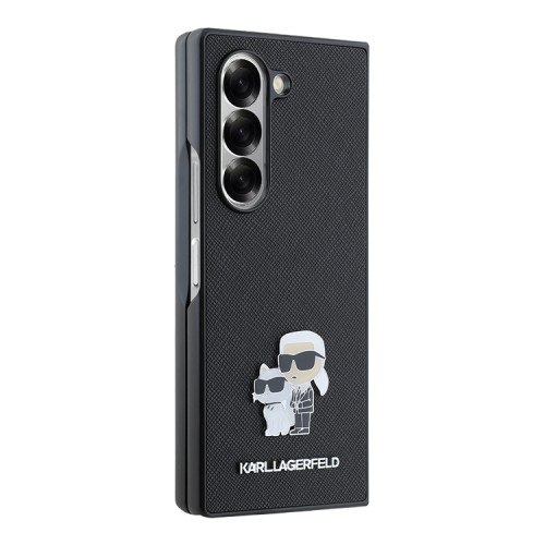 Karl Lagerfeld для Galaxy Z Fold 6 чехол PU-кожа Saffiano Karl&Choupette метал.значок, черный