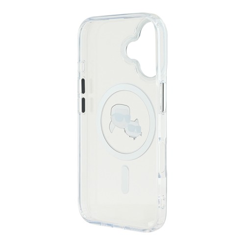 Karl Lagerfeld для iPhone 16 чехол PC/TPU NFT Karl&Choupette прозрачный (MagSafe)