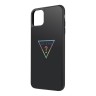 Чехол Guess Iridescent Glitter Triangle logo Hard Multicolor для iPhone 11 Pro Max, черный