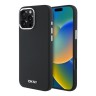 DKNY для iPhone 16 Pro чехол Liquid Silicone Metal logo and Camera frame Hard Black (MagSafe)