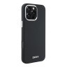 DKNY для iPhone 16 Pro чехол Liquid Silicone Metal logo and Camera frame Hard Black (MagSafe)
