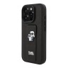 Karl Lagerfeld для iPhone 16 Pro чехол GripStand PU Saffiano NFT Karl & Choupette metal Hard Black
