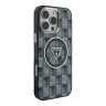 Guess для iPhone 16 Pro Max чехол PC/TPU Jet Set Trianlge logo Metal camera Hard Black (MagSafe)