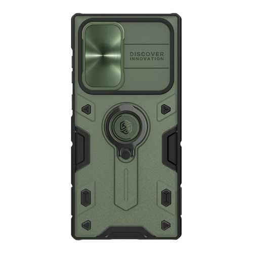 Противоударный чехол Nillkin CamShield Armor для Galaxy S22 Ultra, зеленый