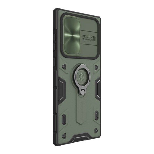 Противоударный чехол Nillkin CamShield Armor для Galaxy S22 Ultra, зеленый